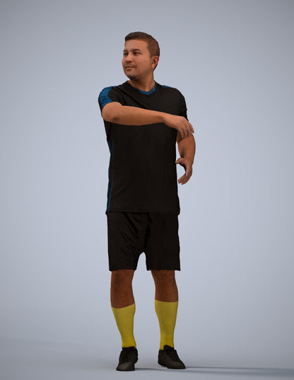 photogrammetry 3D man sport, realistic human model archviz FBX