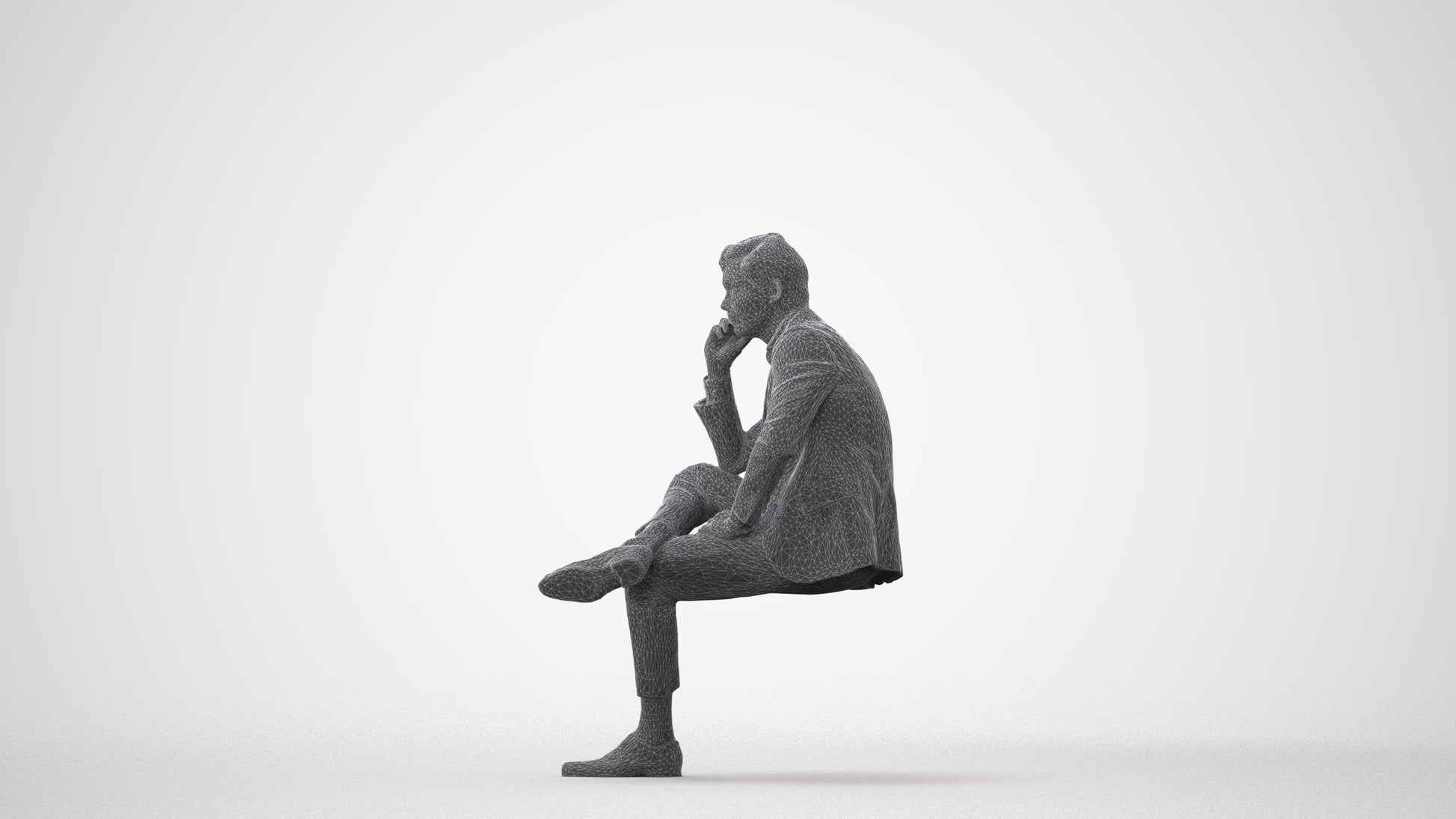 photogrammetry 3D man business, realistic human model archviz FBX, square thumbnail