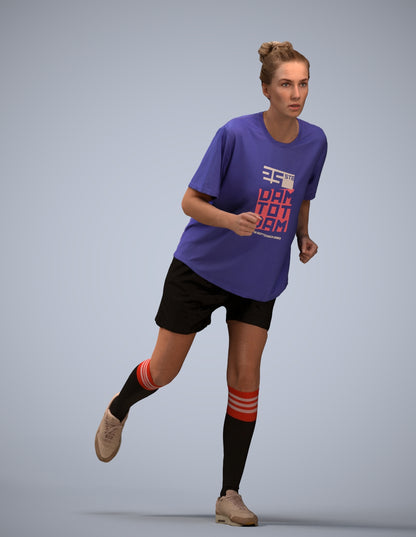 3D scanned woman sport, photorealistic archviz people for Enscape and SketchUp