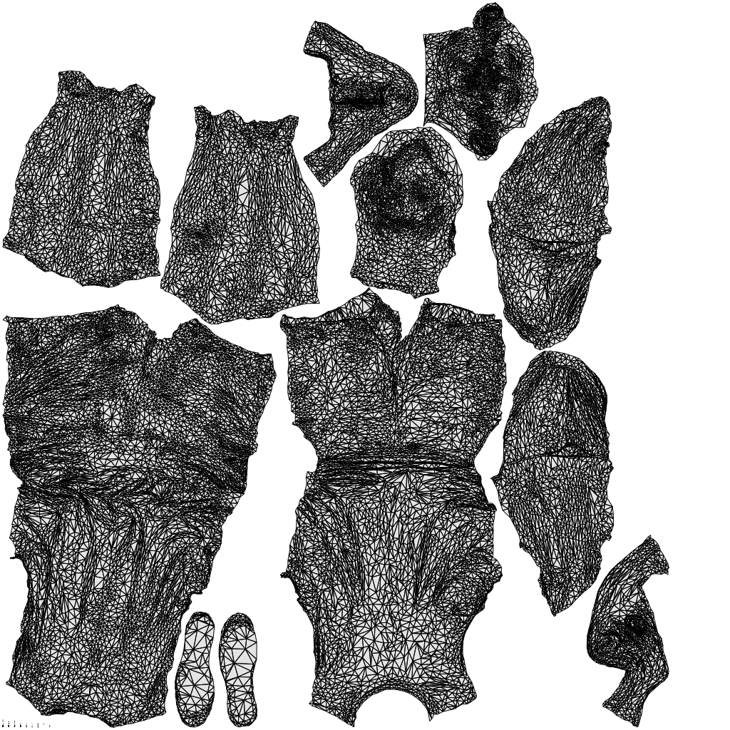 3D human model man casual standing, photogrammetry scanned person for archviz, wireframe top-down view
