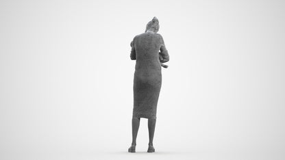 3D human model girl casual kids, photogrammetry scanned person for archviz, wireframe front view