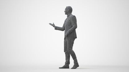 realistic 3D human man business, archviz people FBX OBJ for Blender, square thumbnail