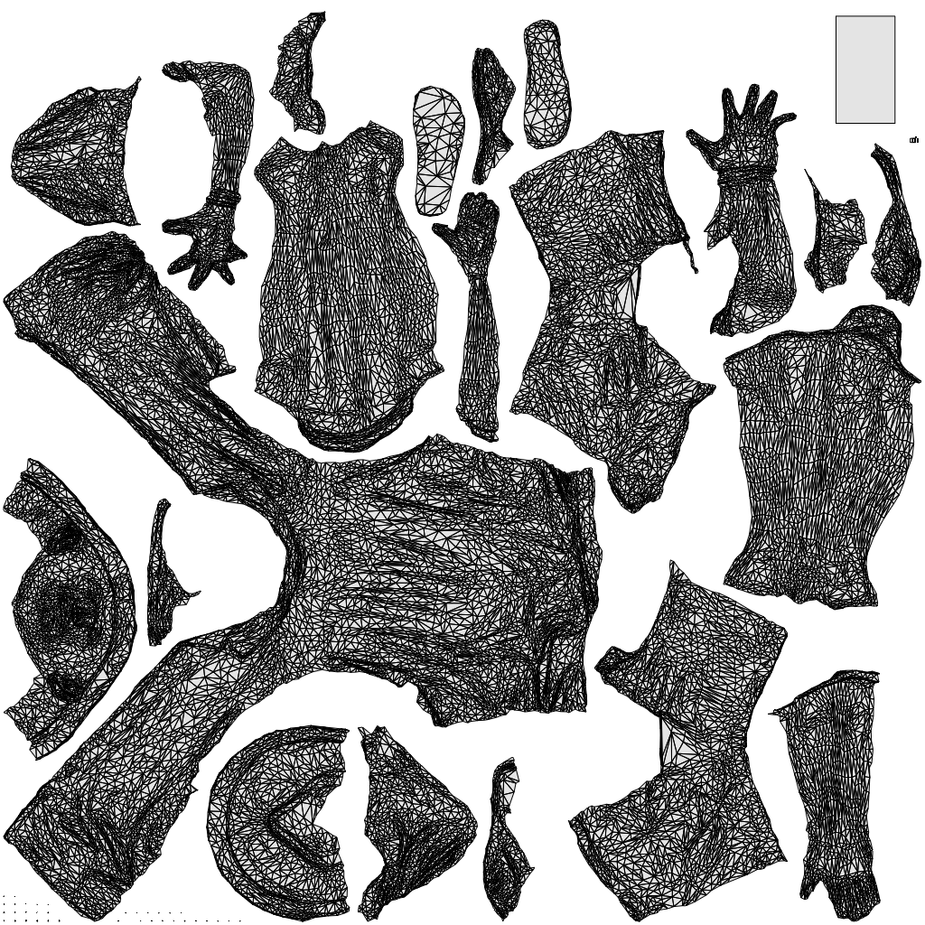 3D human model man walking, photogrammetry scanned person for archviz, wireframe top-down view