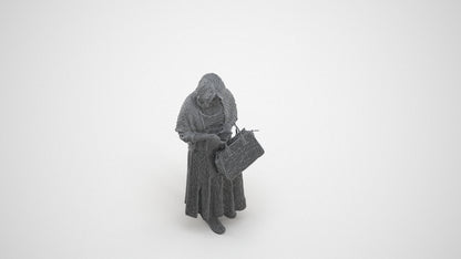 realistic 3D people woman casual standing, render-ready for V-Ray and Corona, FBX OBJ, wireframe three-quarter view