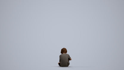 realistic 3D people boy casual kids, render-ready for V-Ray and Corona, FBX OBJ, front view render