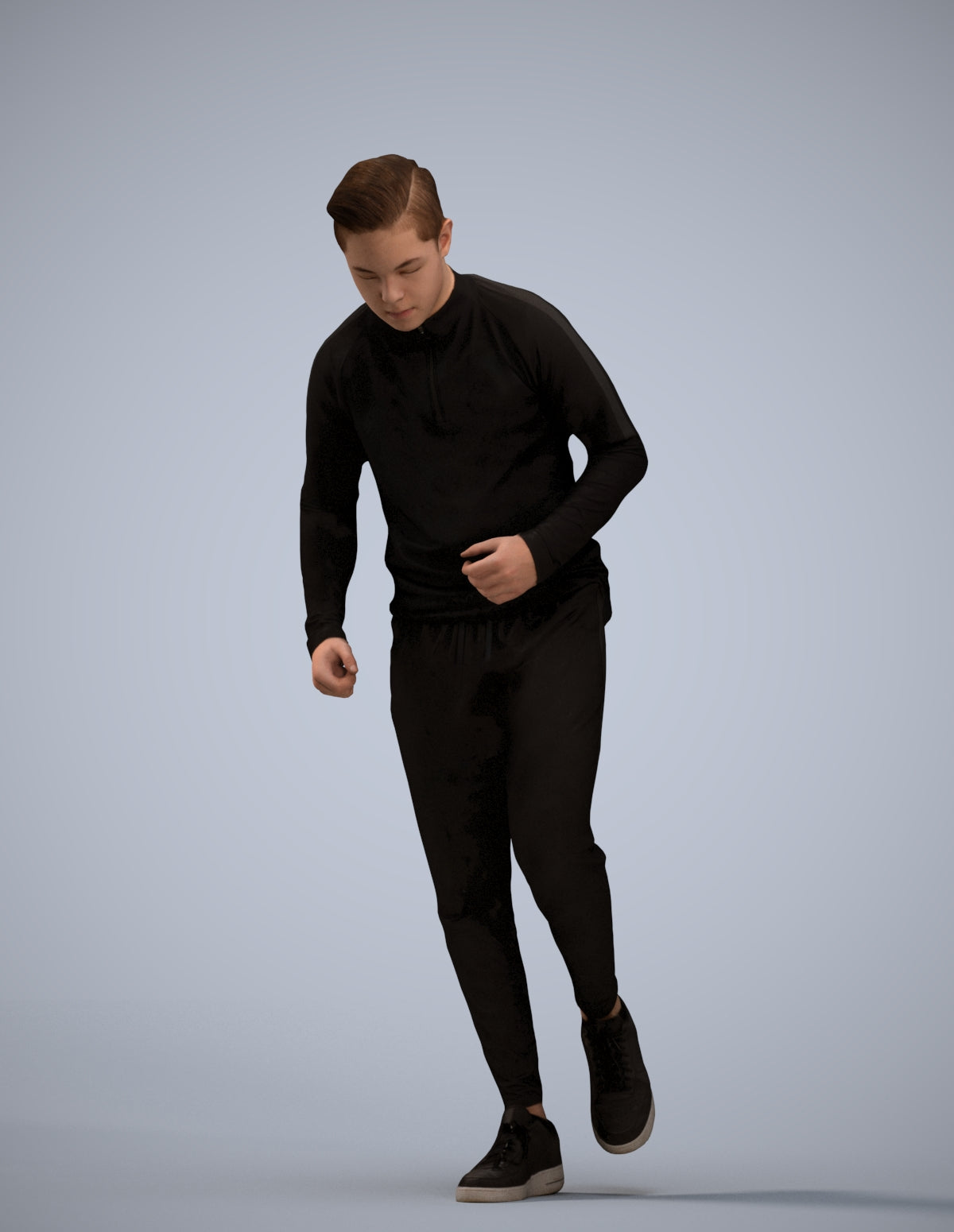 3D scanned boy sport casual, photorealistic archviz people for Enscape and SketchUp