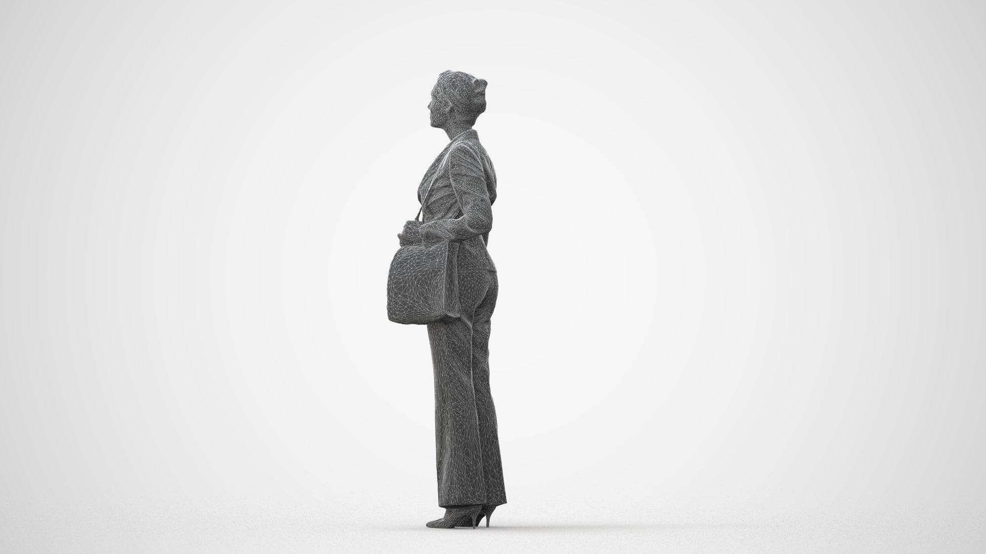 scanned 3D woman business mix, photogrammetry people for Enscape and V-Ray, square thumbnail
