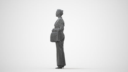 scanned 3D woman business mix, photogrammetry people for Enscape and V-Ray, square thumbnail