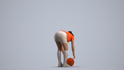 scanned 3D woman sport, photogrammetry people for Enscape and V-Ray, front view render