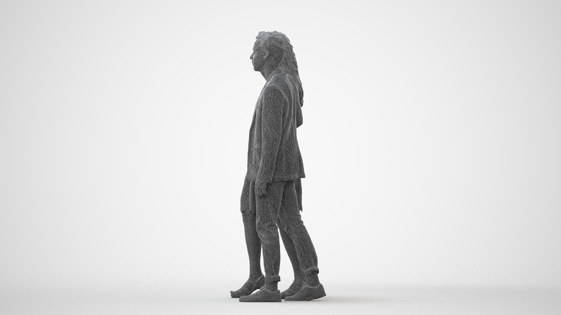 realistic 3D people woman formal couple, render-ready for V-Ray and Corona, FBX OBJ, square thumbnail