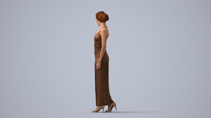 realistic 3D people woman formal formalaffairs, render-ready for V-Ray and Corona, FBX OBJ, three-quarter view render