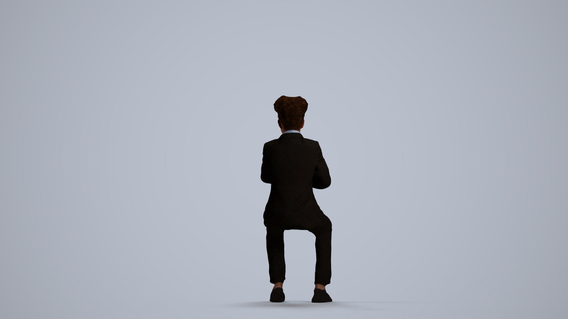 3D people model boy kids, scanned human for 3ds Max rendering, front view render