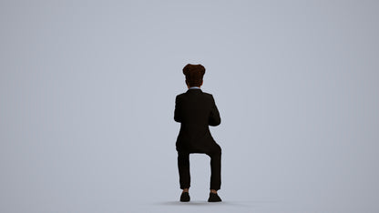3D people model boy kids, scanned human for 3ds Max rendering, front view render