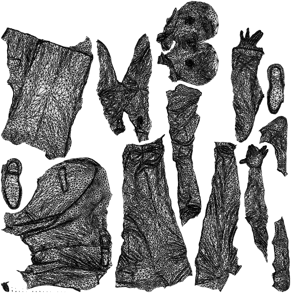 3D scanned man business, photorealistic archviz people for Enscape and SketchUp, wireframe top-down view
