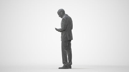 scanned 3D man business, photogrammetry people for Enscape and V-Ray, square thumbnail