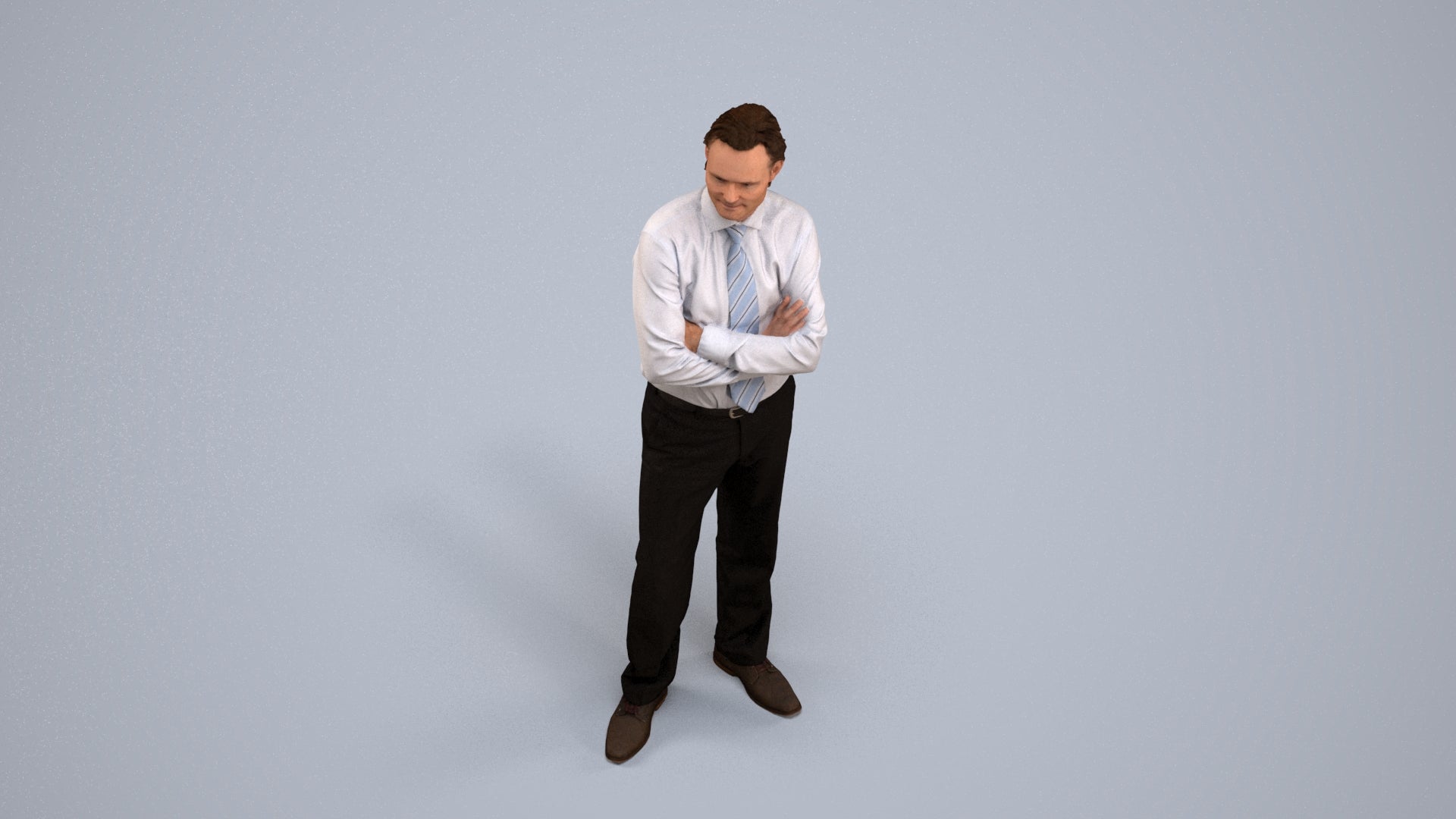 realistic 3D people man business, render-ready for V-Ray and Corona, FBX OBJ, back view render