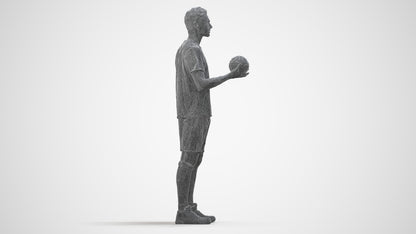realistic 3D human man sport, archviz people FBX OBJ for Blender, wireframe side view