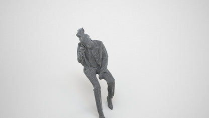 realistic 3D people woman business, render-ready for V-Ray and Corona, FBX OBJ, wireframe three-quarter view