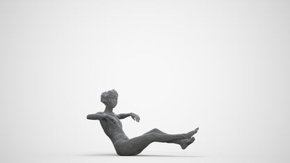 realistic 3D human woman pool, archviz people FBX OBJ for Blender, three-quarter front view render