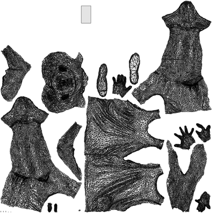 scanned 3D man sport, photogrammetry people for Enscape and V-Ray, wireframe top-down view