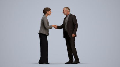 photogrammetry 3D woman business, realistic human model archviz FBX, standing pose render