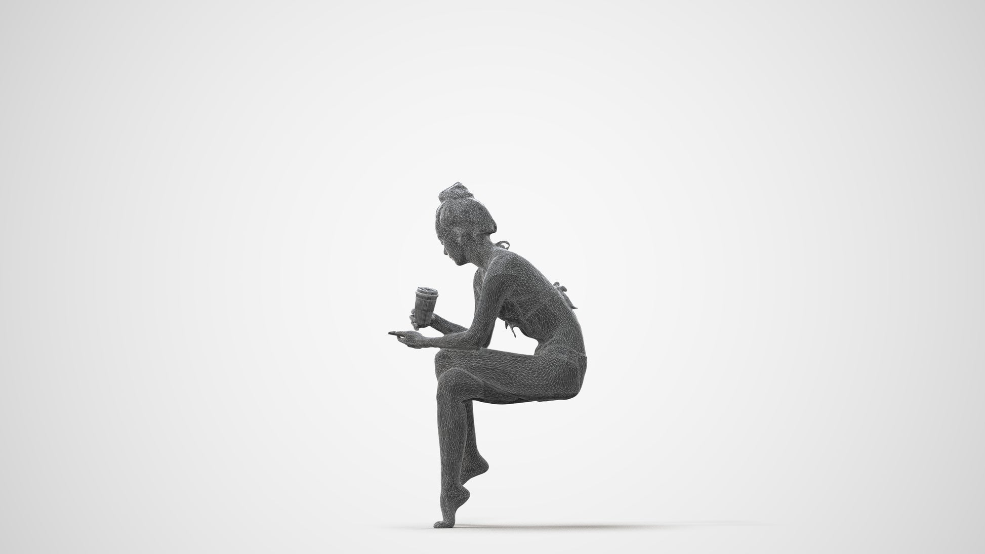 realistic 3D people woman pool, render-ready for V-Ray and Corona, FBX OBJ, square thumbnail