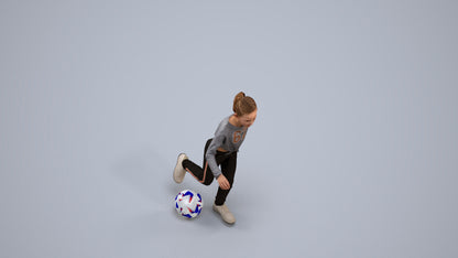 3D scanned girl kids sport, photorealistic archviz people for Enscape and SketchUp, back view render