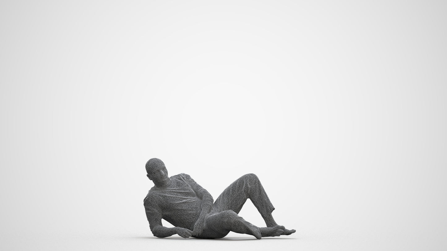 realistic 3D human man bathroom, archviz people FBX OBJ for Blender, three-quarter front view render