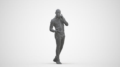 realistic 3D people man business walking, render-ready for V-Ray and Corona, FBX OBJ, three-quarter front view render