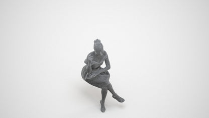 3D people model woman formal formalaffairs, scanned human for 3ds Max rendering, wireframe three-quarter view