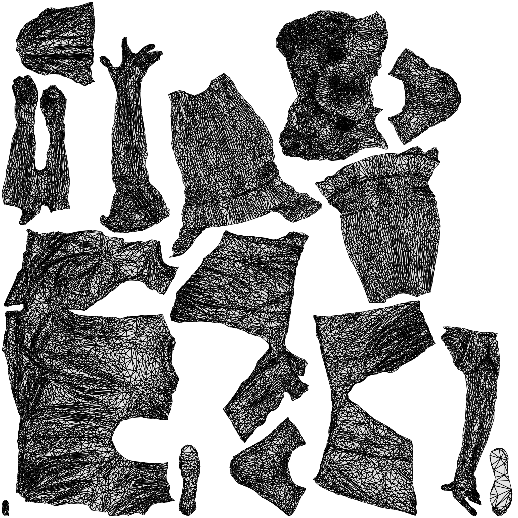 3D scanned girl sport, photorealistic archviz people for Enscape and SketchUp, wireframe top-down view