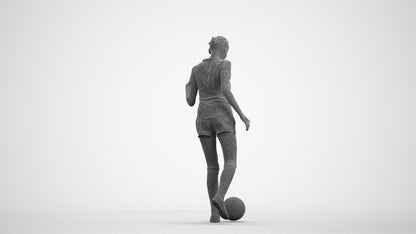 realistic 3D woman sport, scanned archviz people for Blender and 3ds Max, wireframe front view