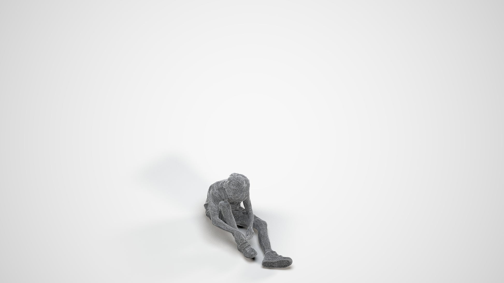 realistic 3D people boy casual kids, render-ready for V-Ray and Corona, FBX OBJ, wireframe three-quarter view