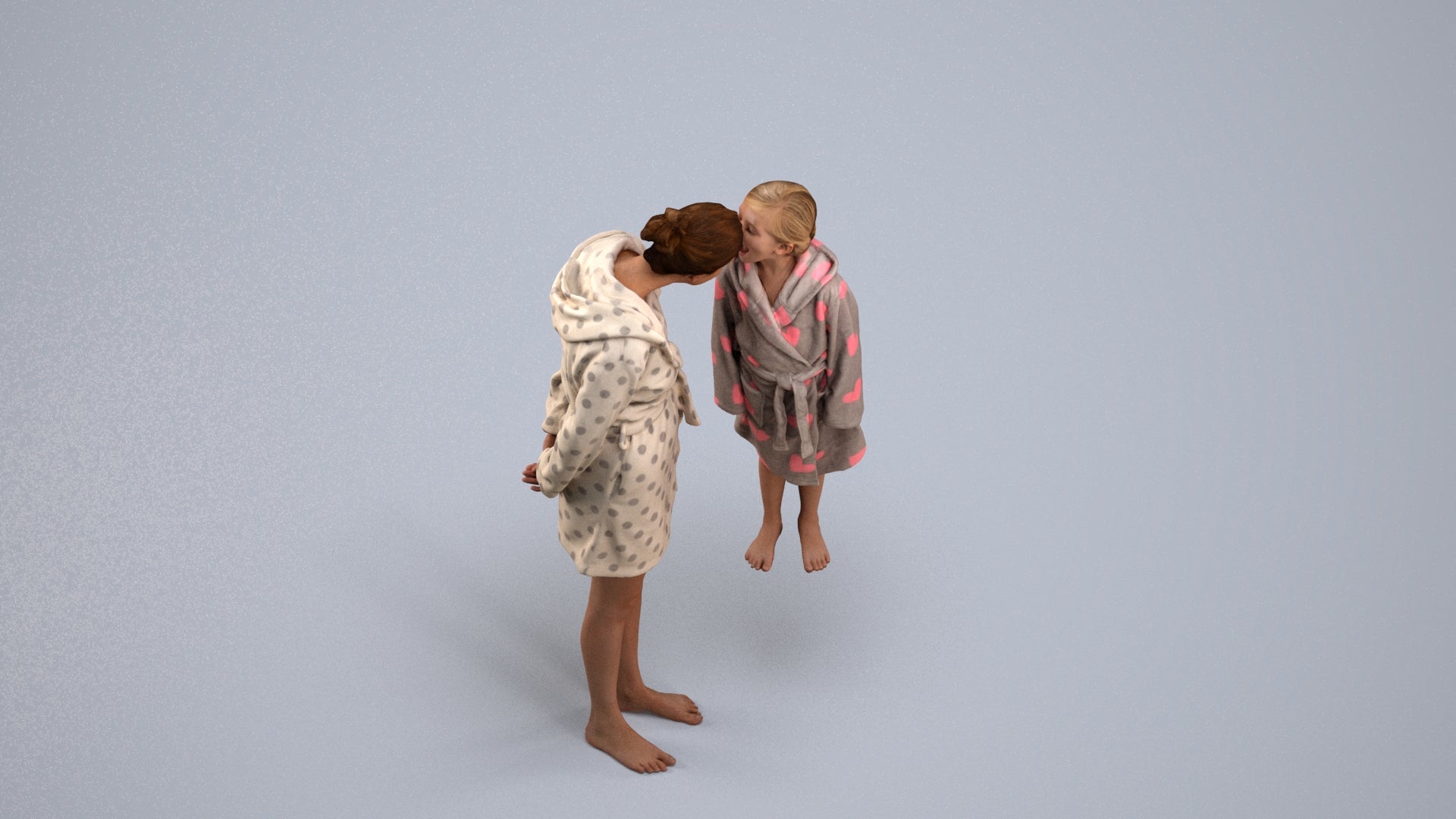 realistic 3D people girl casual kids, render-ready for V-Ray and Corona, FBX OBJ, back view render