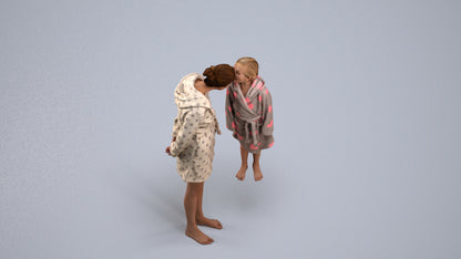realistic 3D people girl casual kids, render-ready for V-Ray and Corona, FBX OBJ, back view render