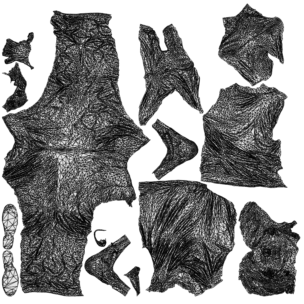 3D people model woman casual standing, scanned human for 3ds Max rendering, wireframe top-down view