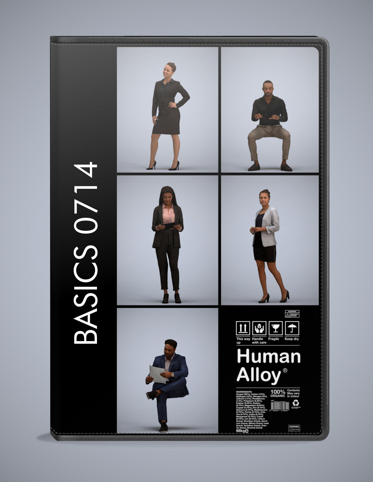 3D human models business bundle, 5 photogrammetry scanned people for archviz
