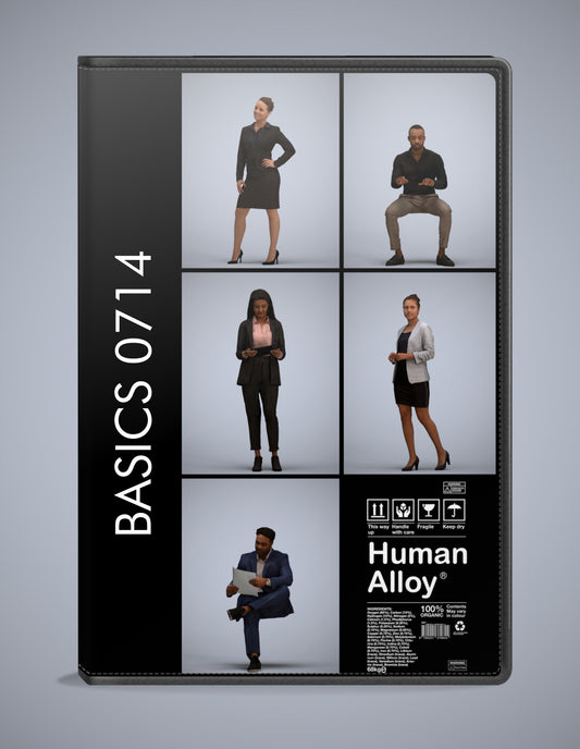 3D human models business bundle, 5 photogrammetry scanned people for archviz