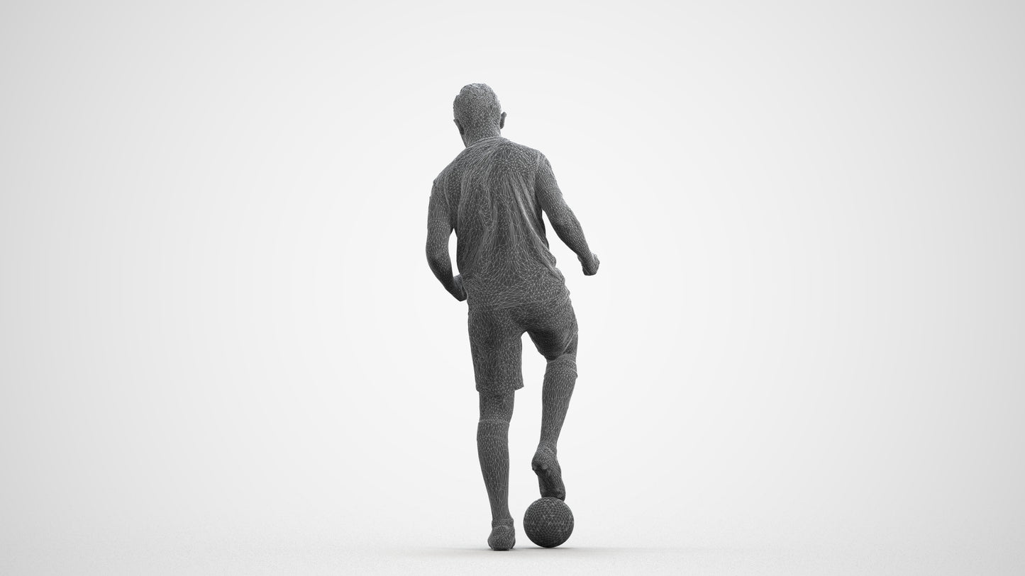 scanned 3D man sport, photogrammetry people for Enscape and V-Ray, wireframe front view