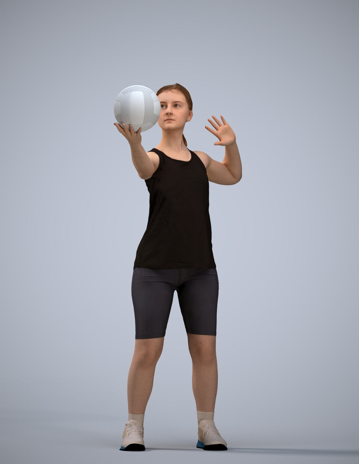photogrammetry 3D girl sport, realistic human model archviz FBX