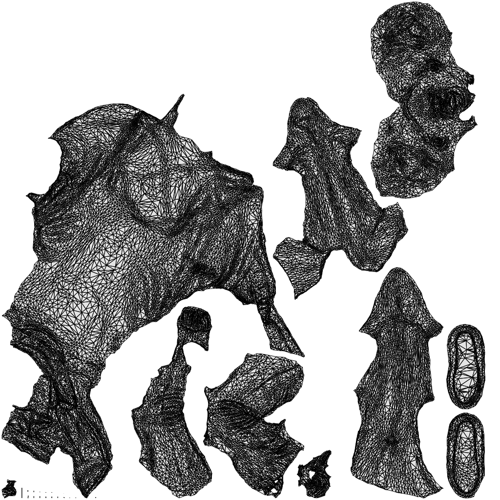 3D human model woman casual sitting, photogrammetry scanned person for archviz, wireframe top-down view
