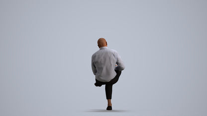 photogrammetry 3D man business kids, realistic human model archviz FBX, front view render