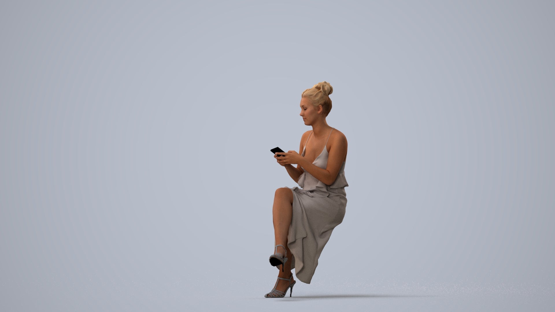 realistic 3D people woman formal formalaffairs, render-ready for V-Ray and Corona, FBX OBJ, three-quarter view render