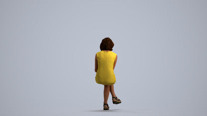 realistic 3D people woman business sitting, render-ready for V-Ray and Corona, FBX OBJ, front view render