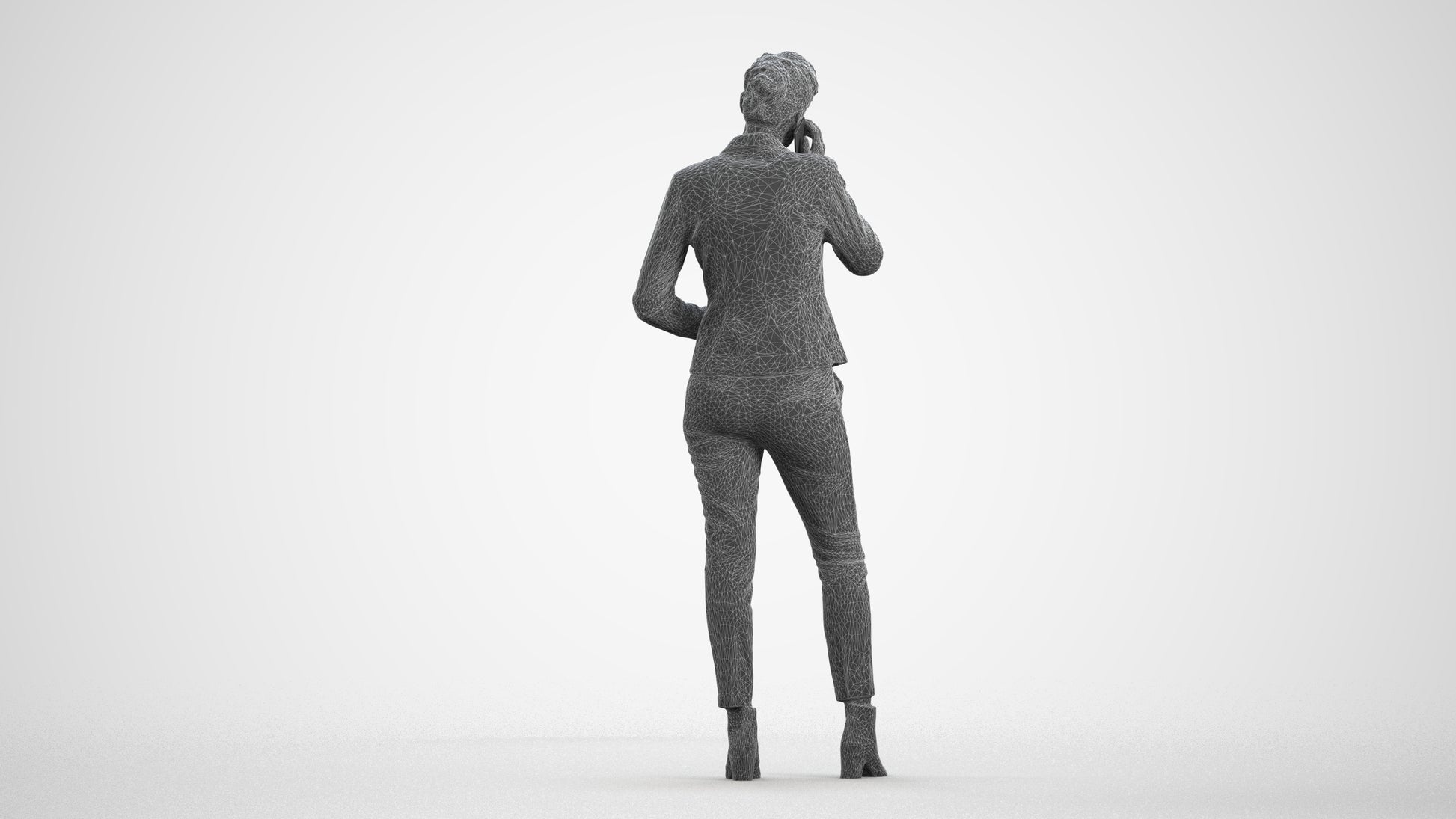 scanned 3D woman business, photogrammetry people for Enscape and V-Ray, square thumbnail