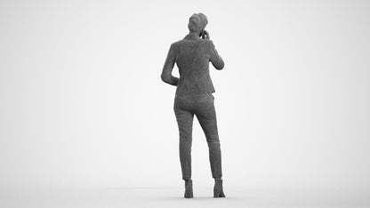 scanned 3D woman business, photogrammetry people for Enscape and V-Ray, square thumbnail
