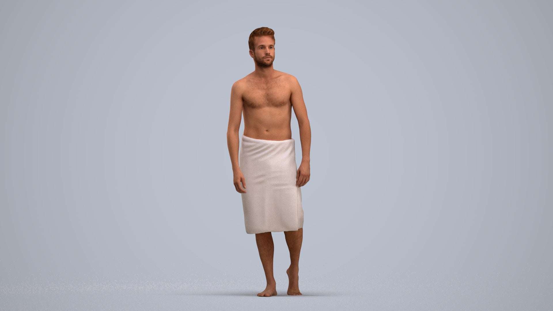 photogrammetry 3D man sport, realistic human model archviz FBX, standing pose render
