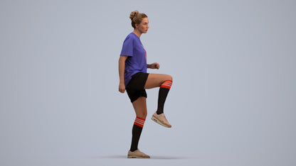 realistic 3D woman sport, scanned archviz people for Blender and 3ds Max, standing pose render