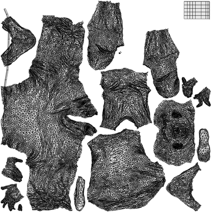 realistic 3D people senior man casual sitting, render-ready for V-Ray and Corona, FBX OBJ, wireframe top-down view