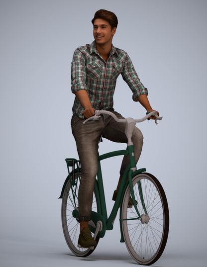 photogrammetry 3D man casual mix, realistic human model archviz FBX